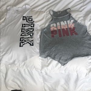 2 Victoria secret pink tank tops